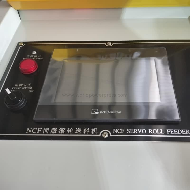 Mesin pengumpan roller gegelung lebar 600mm untuk tekan