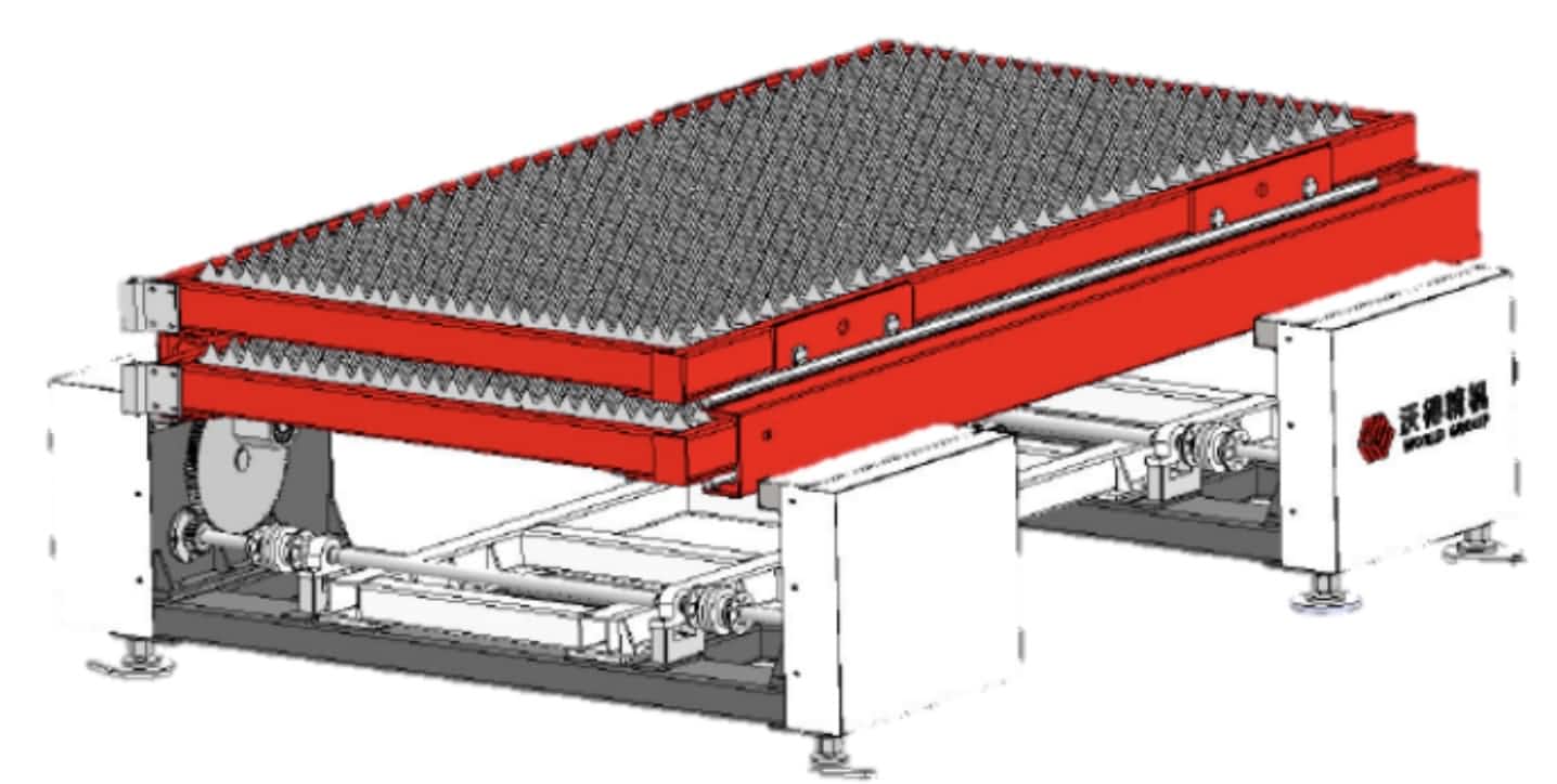 Jadual yang boleh berubah untuk mesin pemotong laser