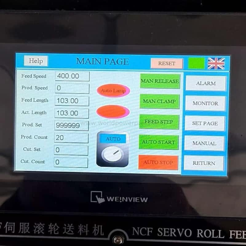 Mesin pengumpan roller gegelung lebar 600mm untuk tekan